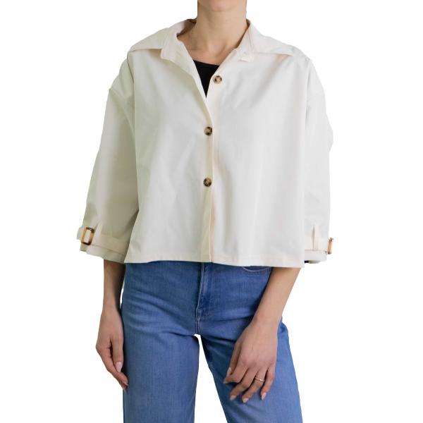 Trench corto con bottoni e colletto "Emma"